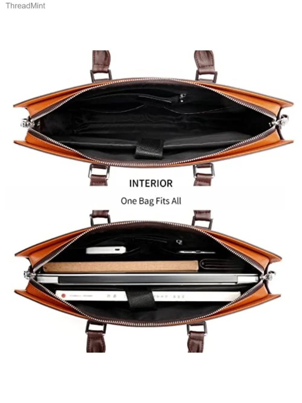 Leather Briefcase Laptop Bag Business Shoulder Bag for Men